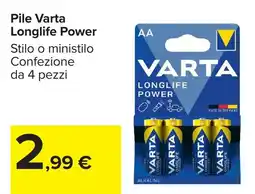 Carrefour Market Pile Varta Longlife Power offerta