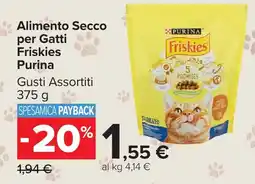 Carrefour Market Alimento Secco per Gatti Friskies Purina offerta