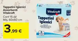 Carrefour Market Tappetini Igienici Assorbenti Vitakraft offerta