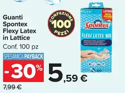 Carrefour Market Guanti Spontex Flexy Latex in Lattice offerta