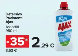 Carrefour Market Detersivo Pavimenti Ajax offerta