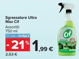 Carrefour Market Sgrassatore Ultra Max Cif offerta