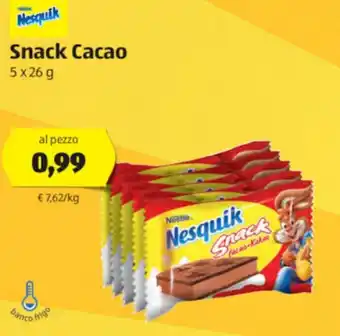 ALDI Nestle Nesquik Snack Cacao 5 x 26 g offerta
