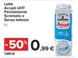 Carrefour Latte Accadì UHT Parzialmente Scremato o Senza lattosio offerta