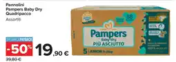 Carrefour Pannolini Pampers Baby Dry Quadripacco offerta