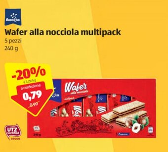ALDI Buon Ora Wafer Alla Nocciola Multipack 5 pezzi 240 g offerta