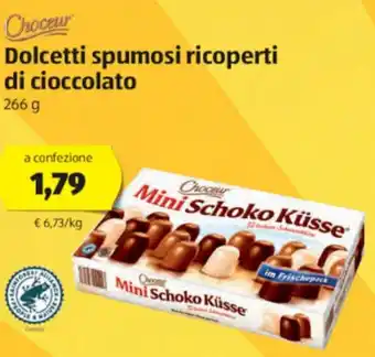ALDI Choceur Dolcetti Spumosi Ricoperti di Cioccolato 266 g offerta