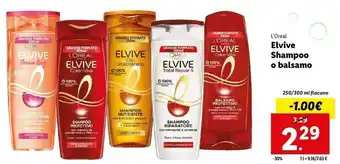 Lidl L’oréal paris elvive color-vive 250ml donne shampoo offerta