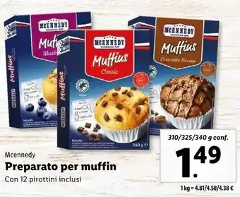 Lidl Muffins classic 310 g(ml) offerta