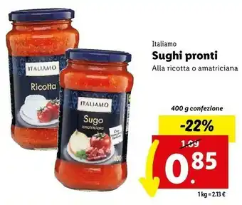 Lidl Sugo ricotta 400 g(ml) offerta