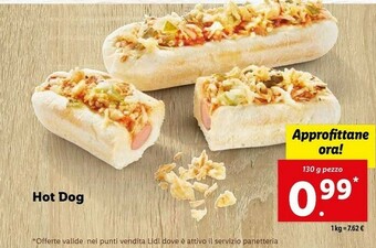 Lidl Hot dog offerta