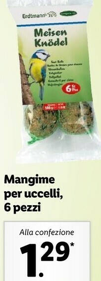 Lidl Erdtmanns 020070 cibo per uccelli da compagnia offerta