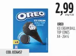 Carico Cash & Carry Oreo ice cream ball top cones x4 offerta