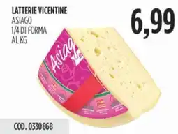 Carico Cash & Carry Latterie vicentine asiago 1/4 di forma offerta