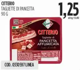 Carico Cash & Carry Citterio tagliette di pancetta offerta