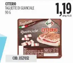 Carico Cash & Carry Citterio tagliette di guanciale offerta