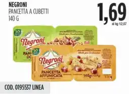 Carico Cash & Carry Negroni pancetta a cubetti offerta