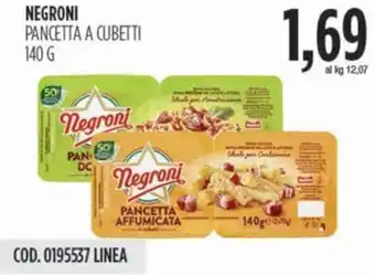 Carico Cash & Carry Negroni pancetta a cubetti offerta