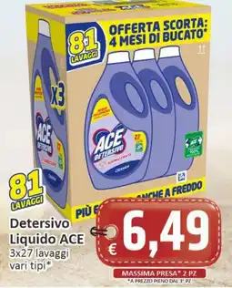 Paghi Poco Detersivo Liquido ACE offerta