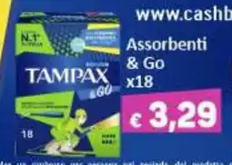 Paghi Poco TAMPAX Assorbenti & Go x18 offerta