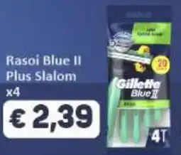 Paghi Poco Gillette Rasoi Blue II Plus Slalom x4 offerta