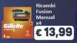 Paghi Poco Gillette Ricambi Fusion Manual x4 offerta