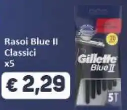 Paghi Poco Gillette Rasoi Blue II Classici x5 offerta