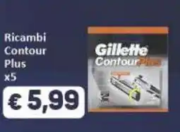 Paghi Poco Gillette Ricambi Contour Plus x5 offerta
