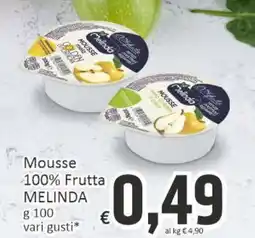 Paghi Poco Mousse 100% Frutta MELINDA offerta