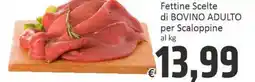 Paghi Poco Fettine scelte di bovino adulto per scaloppine offerta
