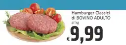 Paghi Poco Hamburger classici di bovino adulto offerta