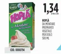 Carico Cash & Carry Hoplà da montare preparato vegetale per dolci offerta