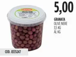 Carico Cash & Carry Granata olive nere offerta