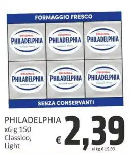Paghi Poco PHILADELPHIA Classico, Light offerta