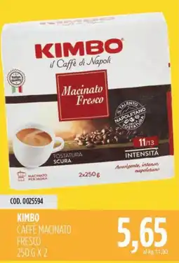 Carico Cash & Carry Kimbo caffe macinato fresco offerta