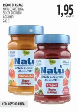 Carico Cash & Carry Rigoni di asiago natù confettura senza zuccheri aggiunti offerta