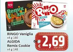 Paghi Poco Ringo vaniglia x4, algida remix cookie x4 offerta