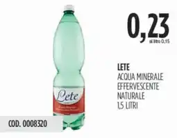 Carico Cash & Carry Lete acqua minerale effervescente naturale offerta