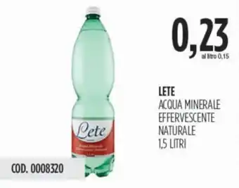 Lete acqua minerale effervescente naturale