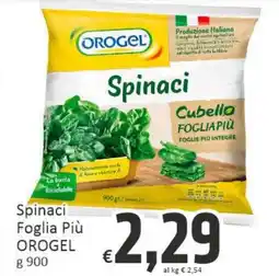 Paghi Poco Spinaci Foglia Più OROGEL offerta