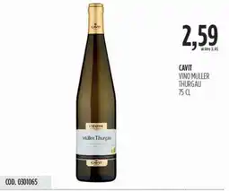 Carico Cash & Carry Cavit vino muller thurgau offerta