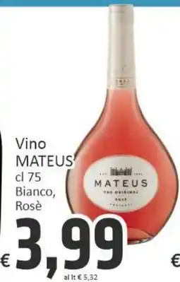 Paghi Poco Vino mateus bianco, rosè offerta
