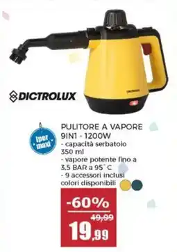 Happy Casa Dictrolux pulitore a vapore 91n1 - 1200W offerta