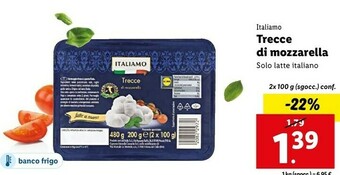 Lidl Trecce di mozzarella offerta