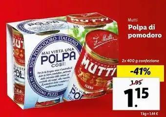 Lidl Polpa di pomodoro 400 g(ml) offerta