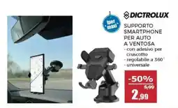 Happy Casa Dictrolux supporto smartphone per auto a ventosa offerta