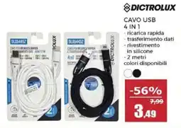 Happy Casa Dictrolux cavo usb 4 in 1 offerta