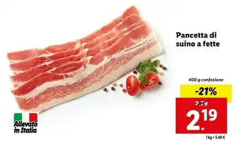 Lidl Pancetta di suino a fette 400 g offerta