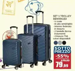 Happy Casa Set 3 trolley semirigidi offerta
