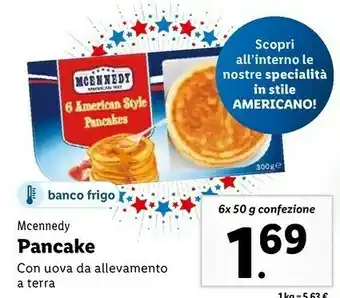 Lidl 6 american style pancakes 300 g(ml) offerta